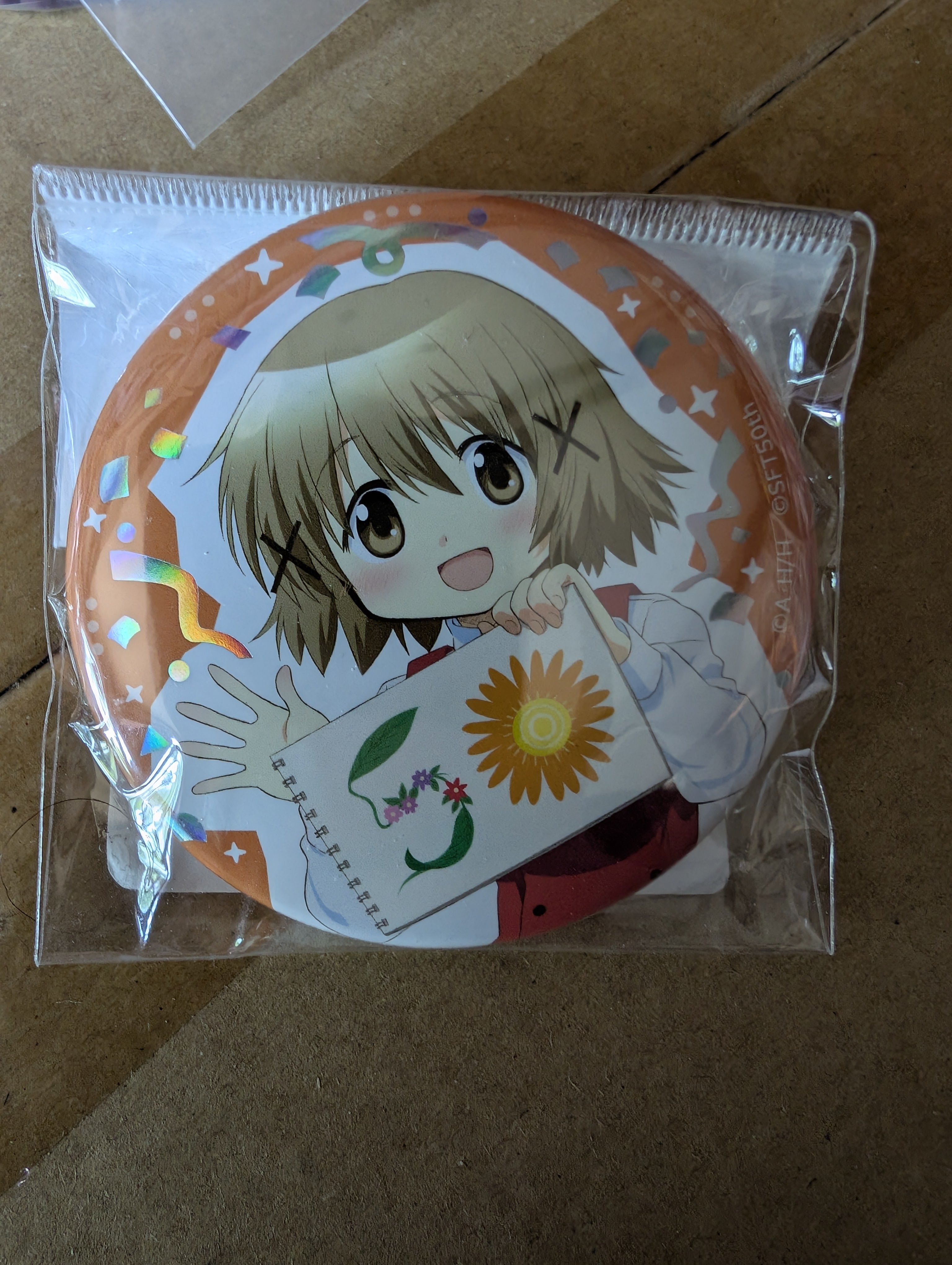 Hidamari Sketch - Yuno - Hakuoshi Can Badge - Shaft 50 Shuunen Ten Event Kakioroshi Random Hakuoshi Can Badge - Green (Mixalive TOKYO, Shaft)